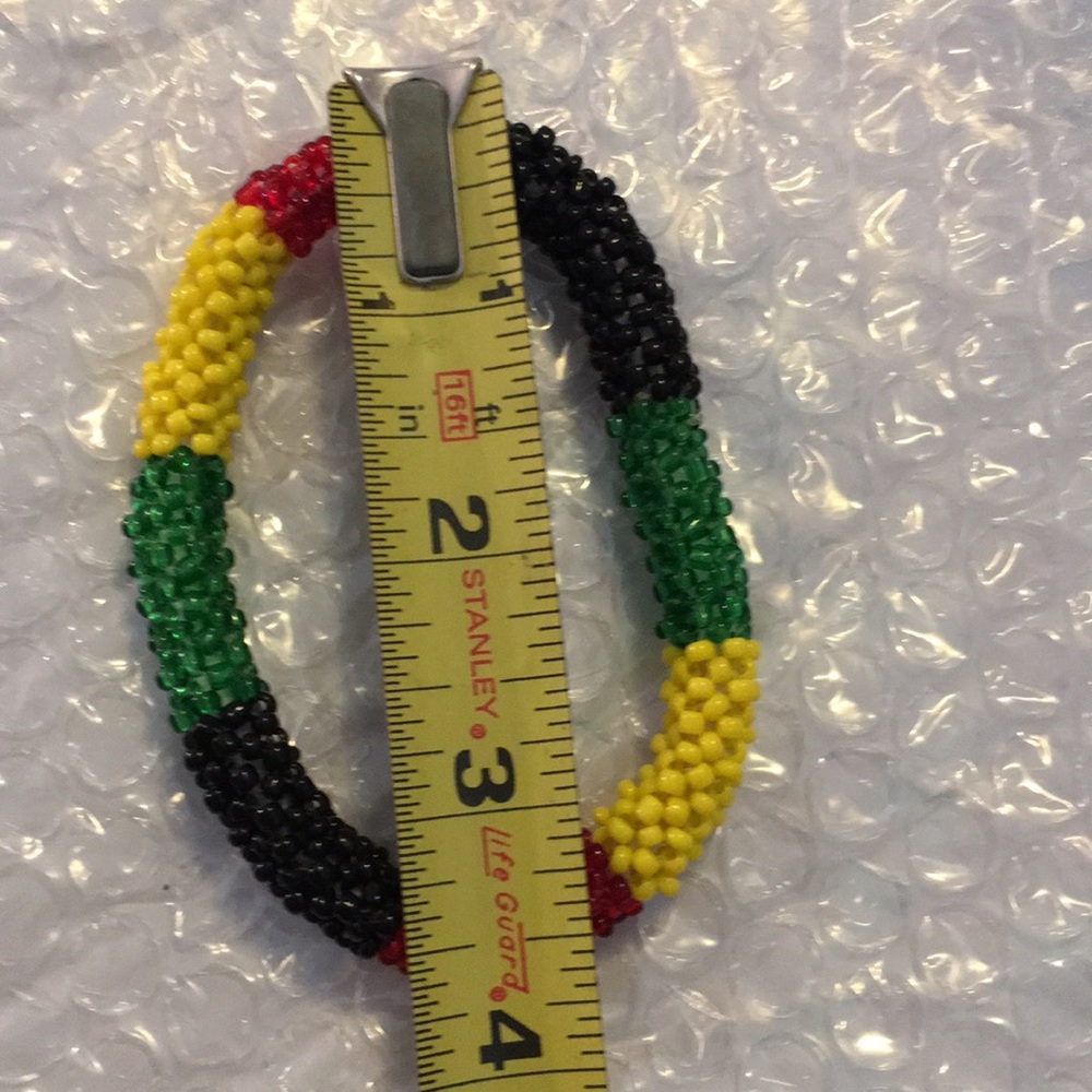 Vintage Rasta beaded bracelet - Picture 2 of 2